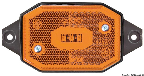 Fanale posizione LED laterale luce arancio staffa - 02.021.52