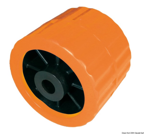 Rullo laterale arancio 75 mm Ø foro 15 mm - 02.031.06