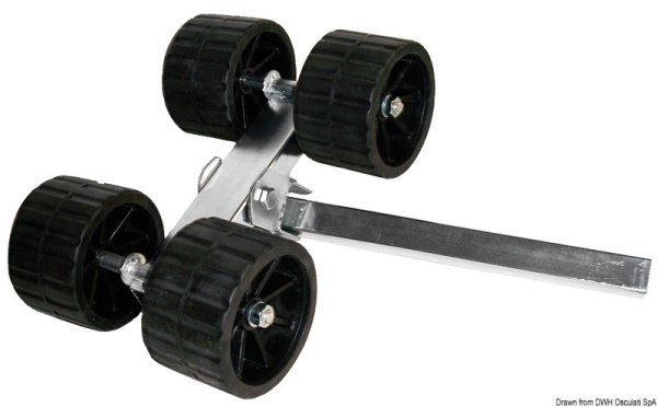 Rullo basculante 4 rulli dritto 40 mm - 02.031.40