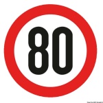 Osculati - Segnale velocità omologato adesivo 80 Km/h