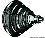 Osculati - Ghiera passacavi ABS nero con soffietto