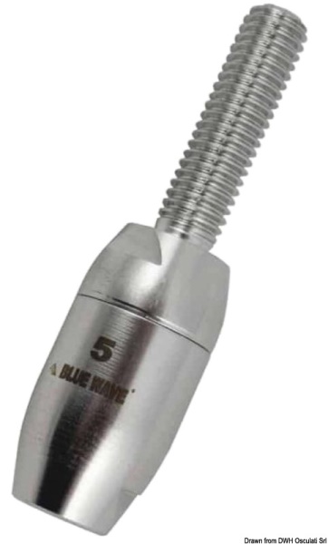Terminale filettato per draglie tessile Ø4 mm - 05.230.03