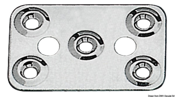 Piastrina fissa cinghie 62x40 mm - 06.709.02