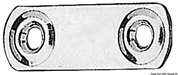 Piastrina fissa cinghie 50x16 mm - 06.709.03