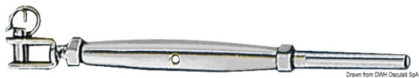 Tenditore inox 12 mm, forcella fissa - 07.191.12