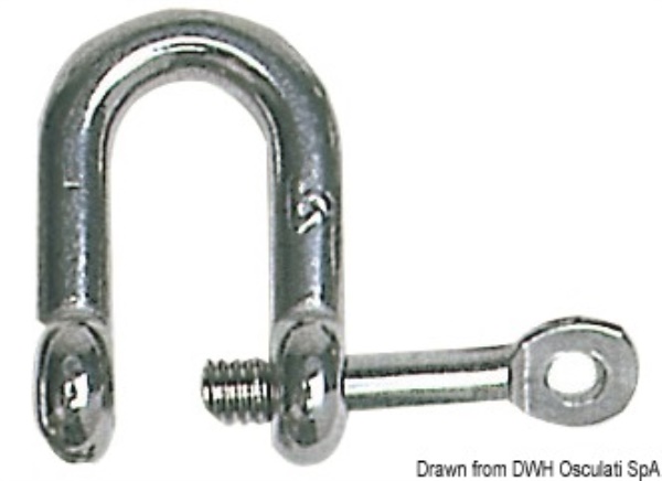 Grillo inox a U asse imperdibile 5 mm - 08.220.05