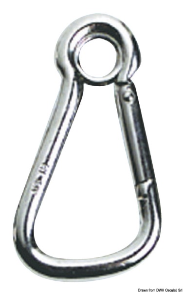 Moschettone inox grande con occhio 14 mm - 09.178.08