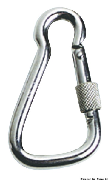 Moschettone inox grande con ghiera 23 mm - 09.179.12