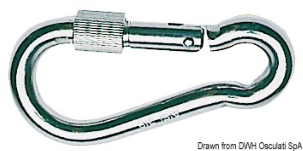 Moschettone inox ghiera mm 80 - 09.195.08