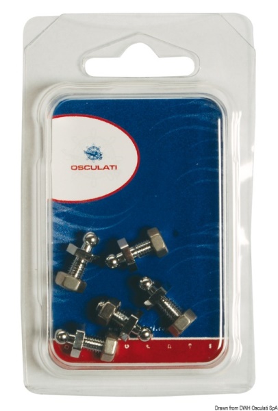 Bottone maschio Loxx Inox vite + dado - 10.442.51