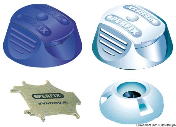 Bottone tessuto Perfix blu - 10.448.02