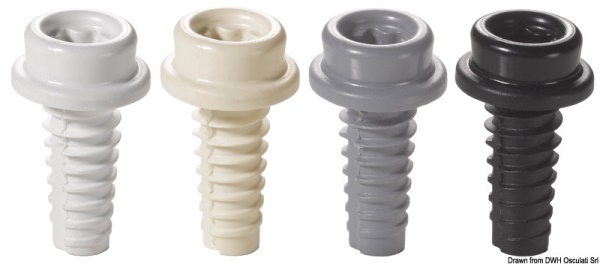 Bottoni universali CAF-COMPO crema filetto corto - 10.502.21