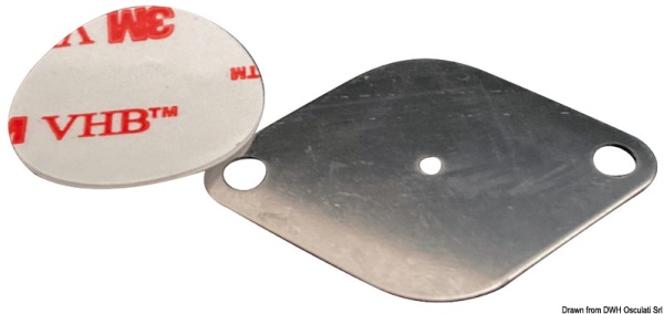 Piastrina inox magnetico adesiva 45x30 mm - 10.600.04