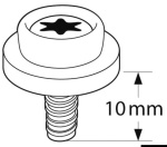 Osculati - Bottoni universali CAF-COMPO bianco filetto corto