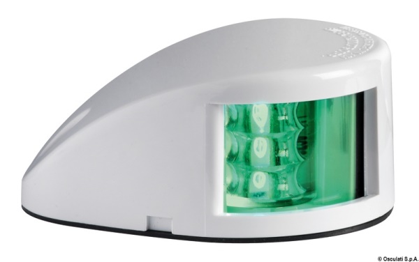 Fanale di via Mouse Deck verde corpo ABS bianco - 11.037.02