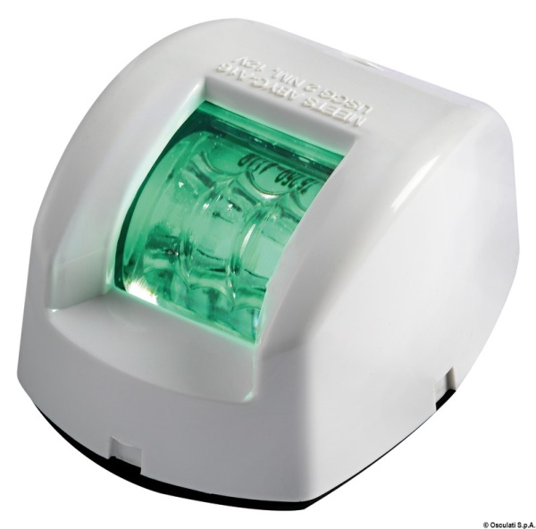 Fanale di via Mouse verde corpo ABS bianco - 11.038.02
