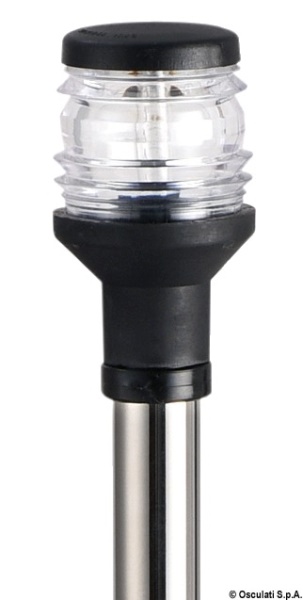 Asta Compact inox 100 cm fanale nero - 11.112.03