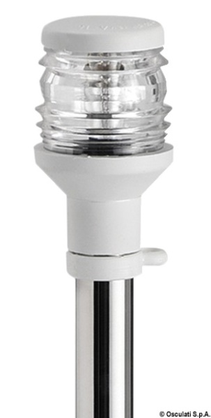 Asta Compact inox 100 cm fanale bianco - 11.112.04