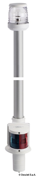 Asta 100 cm 360° e rosso/verde ad incasso bianco - 11.125.01