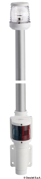 Asta 100 cm 360° e rosso/verde a parete bianco - 11.126.01