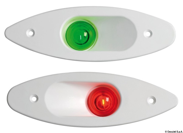 Fanale ABS ad incasso verde/bianco - 11.129.12