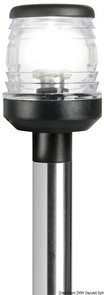 Asta inox abbattibile 60 cm fanale plastica nera - 11.130.00