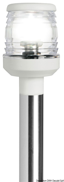 Asta inox abbattibile 60 cm fanale plastica bianca - 11.130.02
