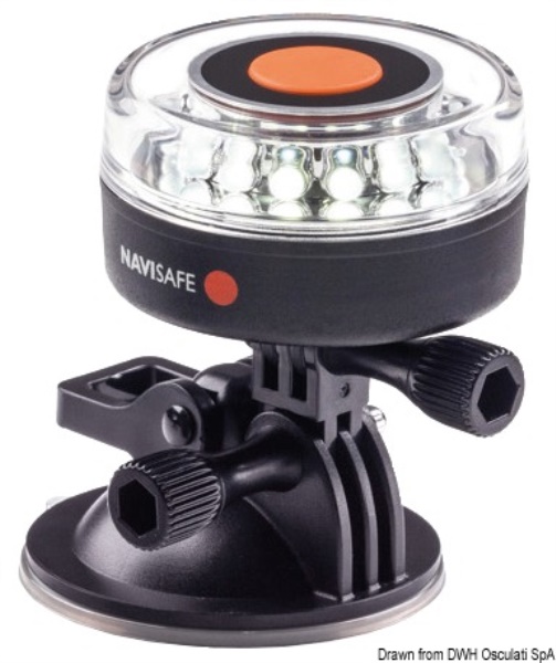 Lampada Navisafe 360° bianca supporto a ventosa - 11.139.06