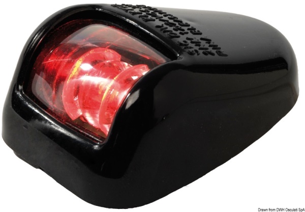 Fanale nero rosso 112° Orions - 11.395.01