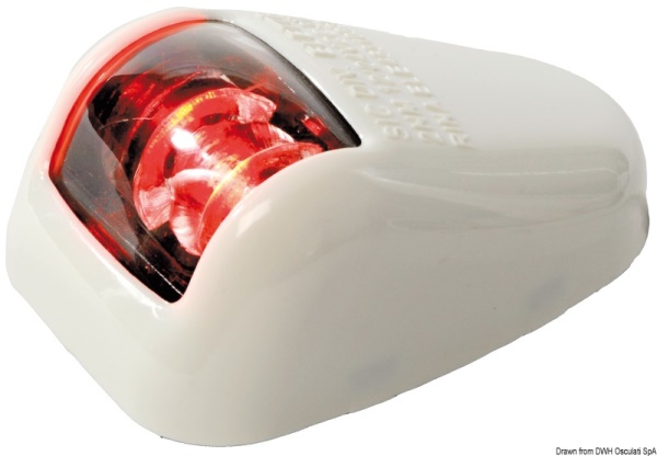 Fanale bianco rosso 112° Orions - 11.395.11