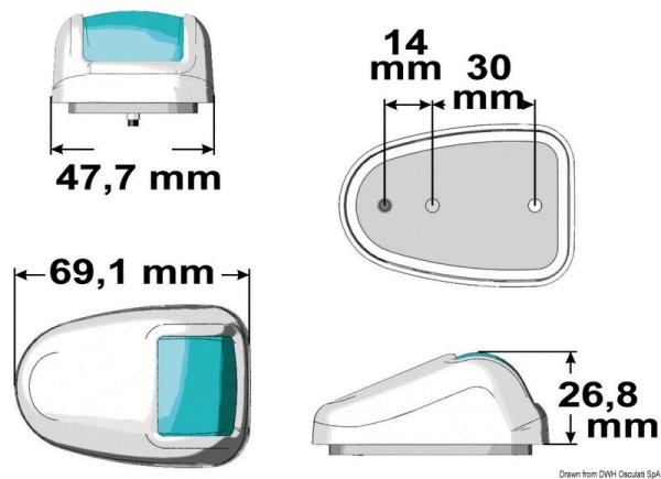 Fanale bianco led 360° - 11.131.02