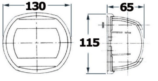 Fanale Maxi 20 prua bianco/bianco 24 V - 11.411.33