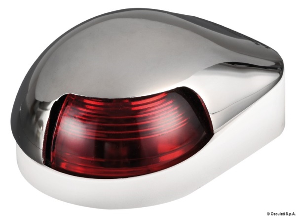 Fanale di coperta inox 112,5° rosso - 11.507.06