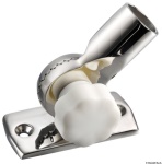 Basetta inox regolabile con pomello bianco - 11.000.19