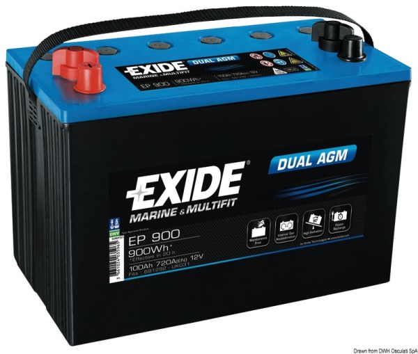 Batteria Exide agm 100 Ah - 12.412.02