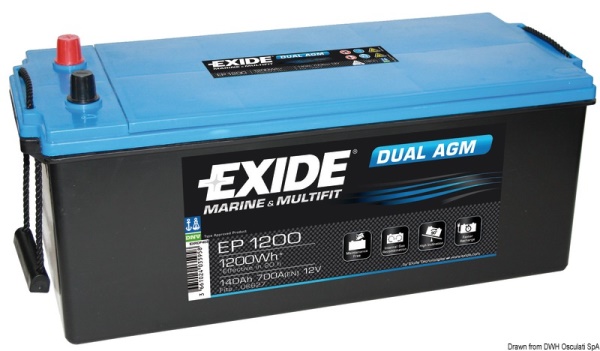 Batteria Exide agm 140 Ah - 12.412.03