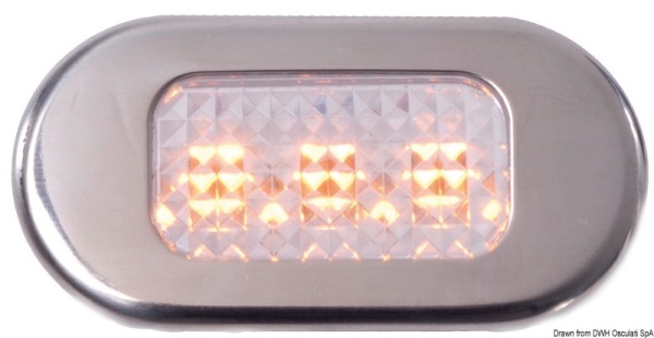 Luce cortesia inox 3 LED gialli - 13.181.01