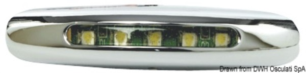 Luce cortesia cromata 5 LED bianchi - 13.187.01