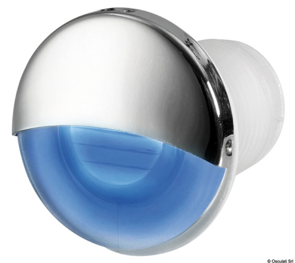 Luce di cortesia LED da incasso tonda blu - 13.188.12