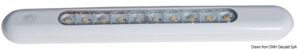 Plafoniera LED da appoggio 310x40x15 mm - 13.192.20