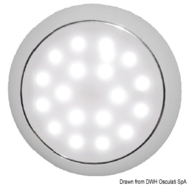 Plafoniera LED senza incasso Day/Night cromata - 13.408.12