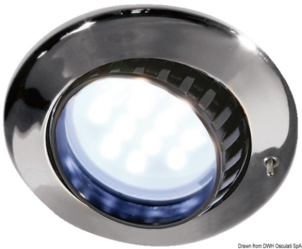 Plafoniera Comet 9 LED ABS cromato con interruttor - 13.878.33