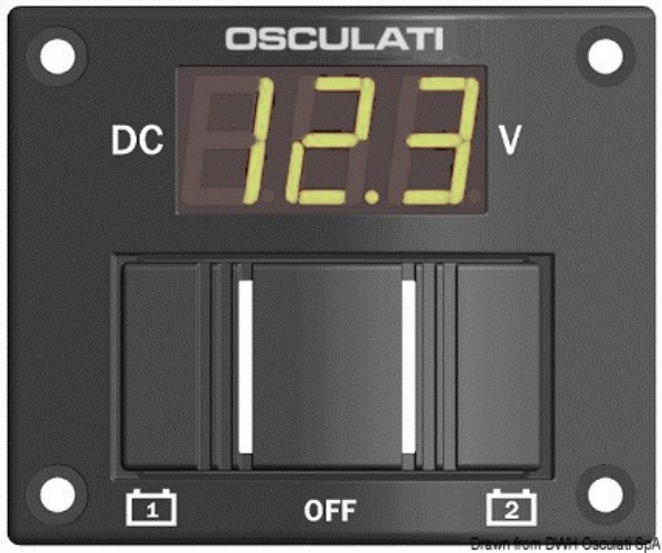 Pannellino tester digitale per 2 batterie IP56 - 14.100.05