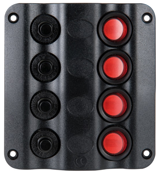 Pannello elettrico Wave 4 interruttori - 14.104.01