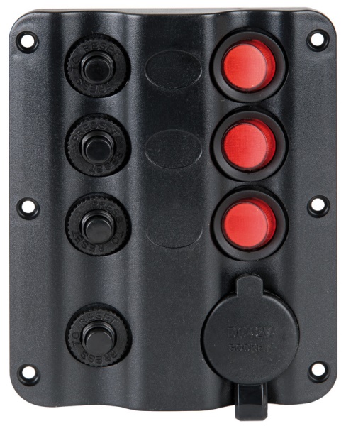 Pannello elettrico Wave 3+1 presa accendino - 14.104.04
