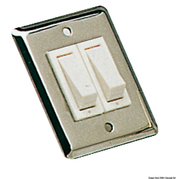 Interruttore basculante inox singolo - 14.101.15