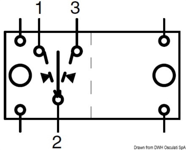 Interruttore (ON)-OFF-(ON) 2 lampadine 12 V - 14.192.05