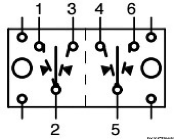 Interruttore Contura ON-OFF-ON - 14.195.50