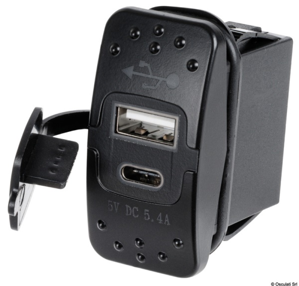 Presa femmina USB-A più USB-C - 14.195.62