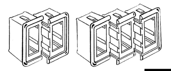 Cornice per 1  interruttore nera - 14.197.03